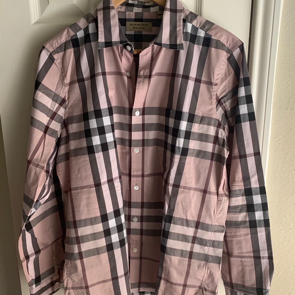 Authentic Men’s Pink Burberry Shirt